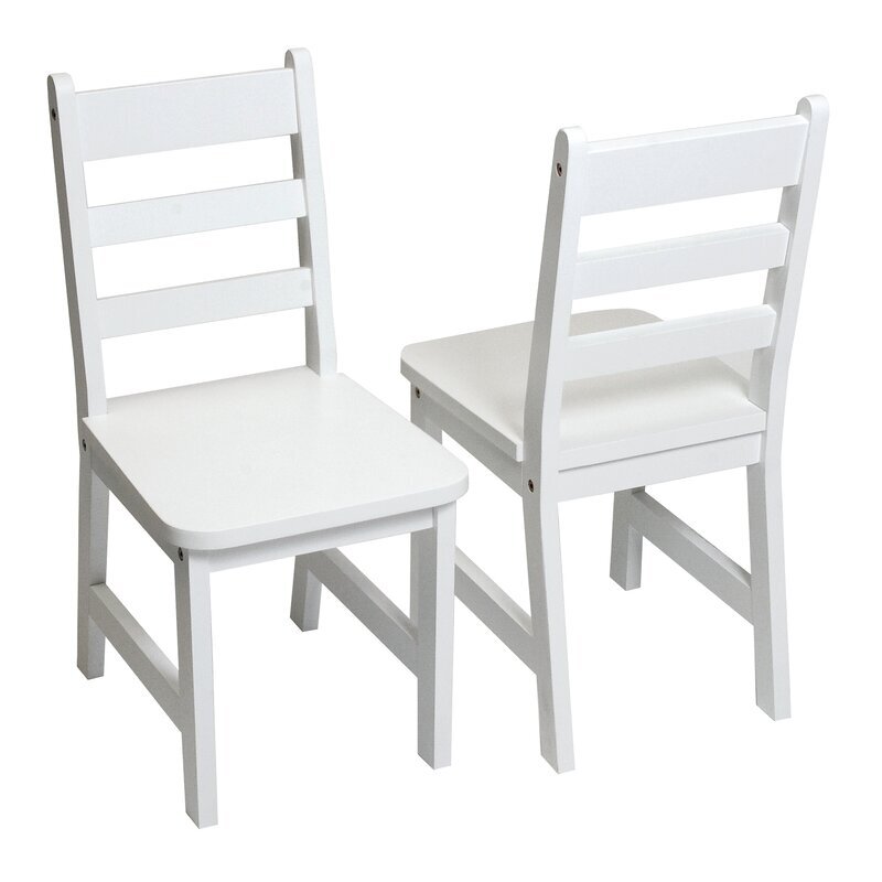white wood chairs