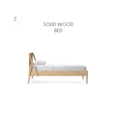 solid wood bed