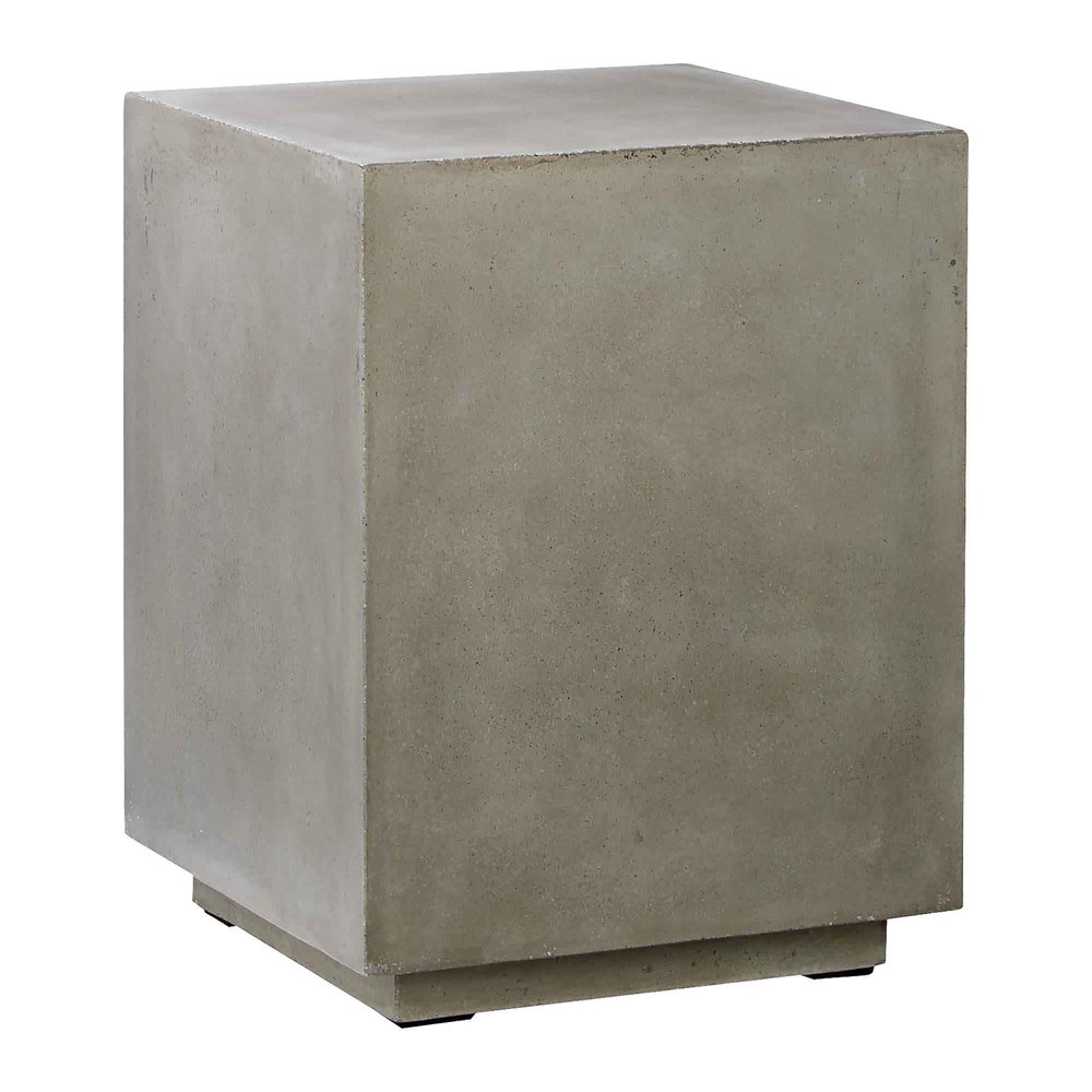 cement grey side table