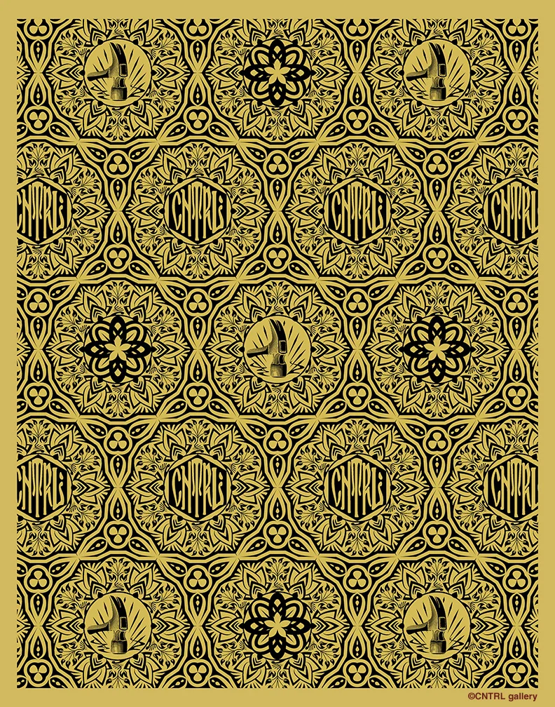 HAMMER PAPER - Black on Gold