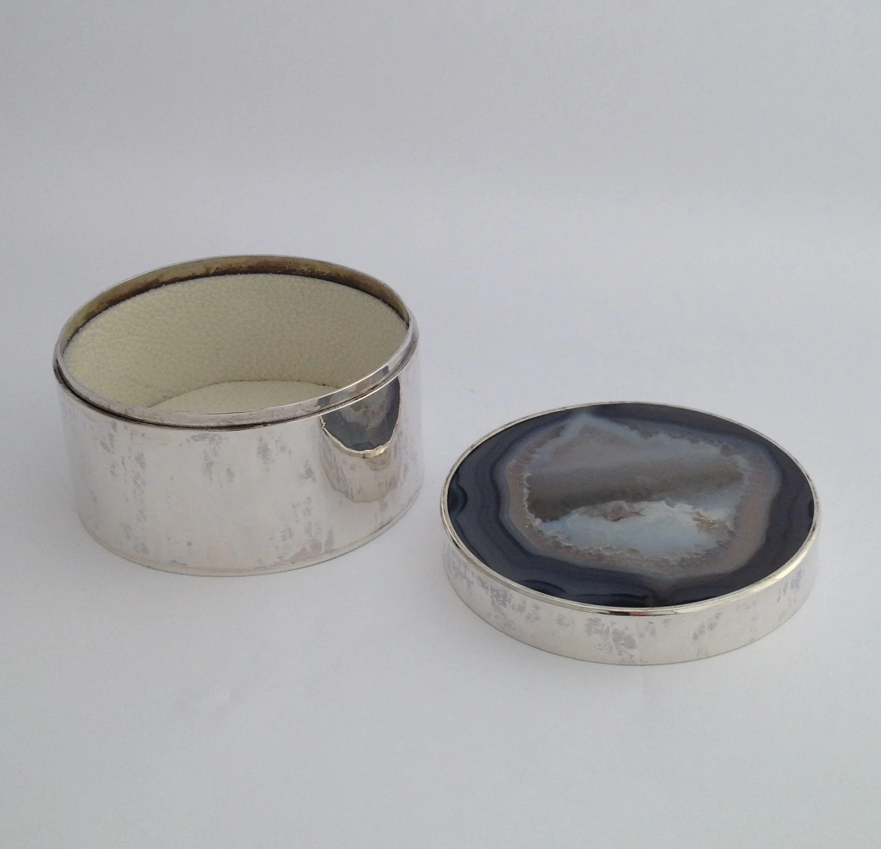 Agate Lid Trinket Box