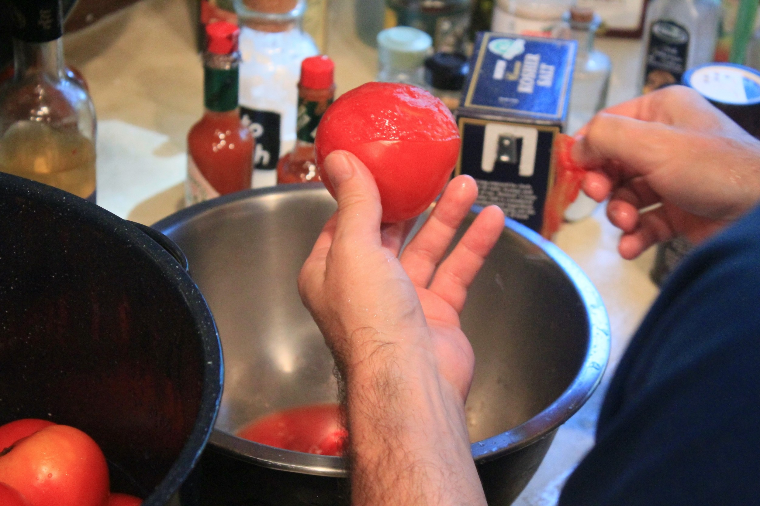 Removing the skin quickly and easily