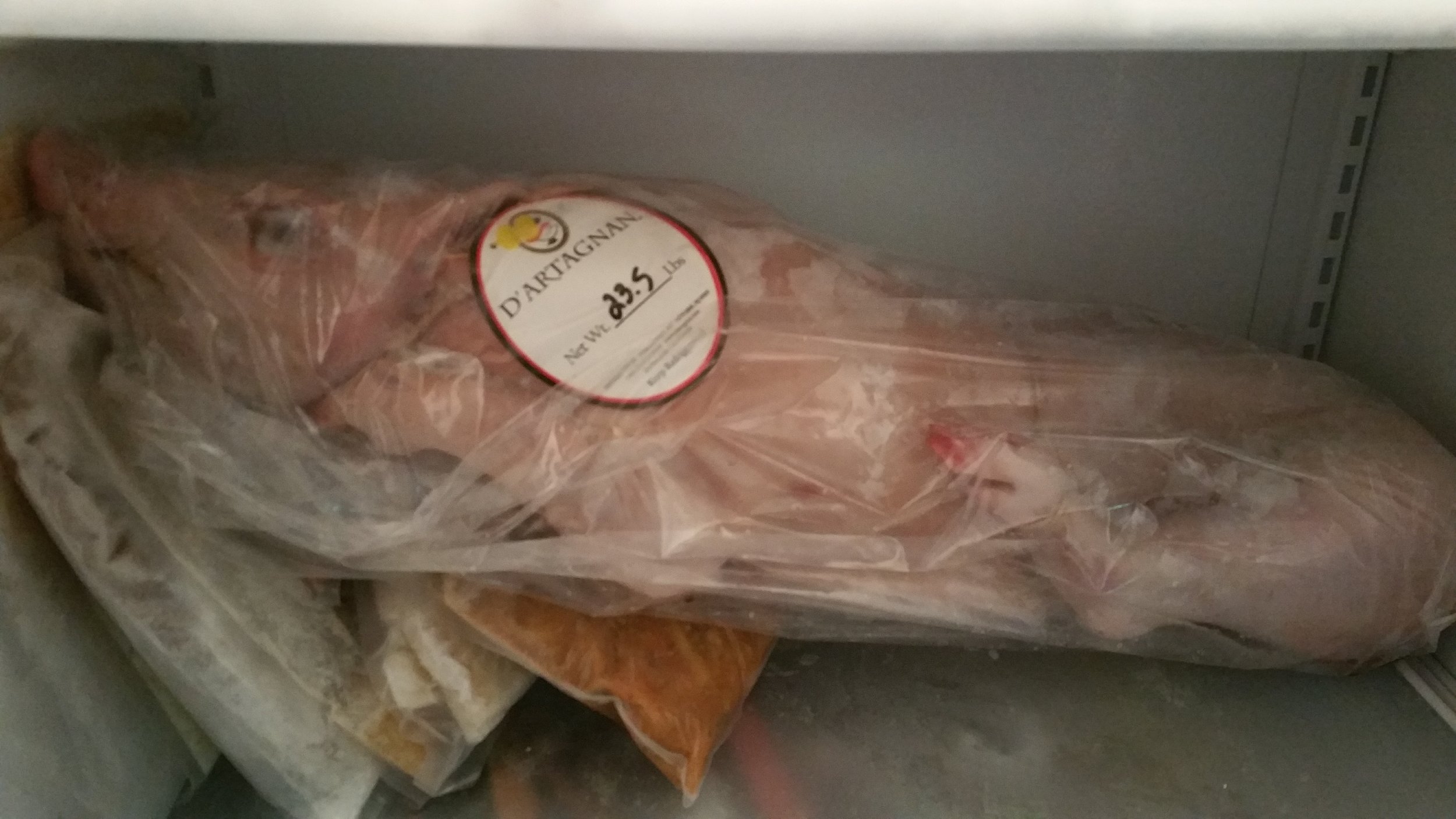 Pig fits right in the freezer