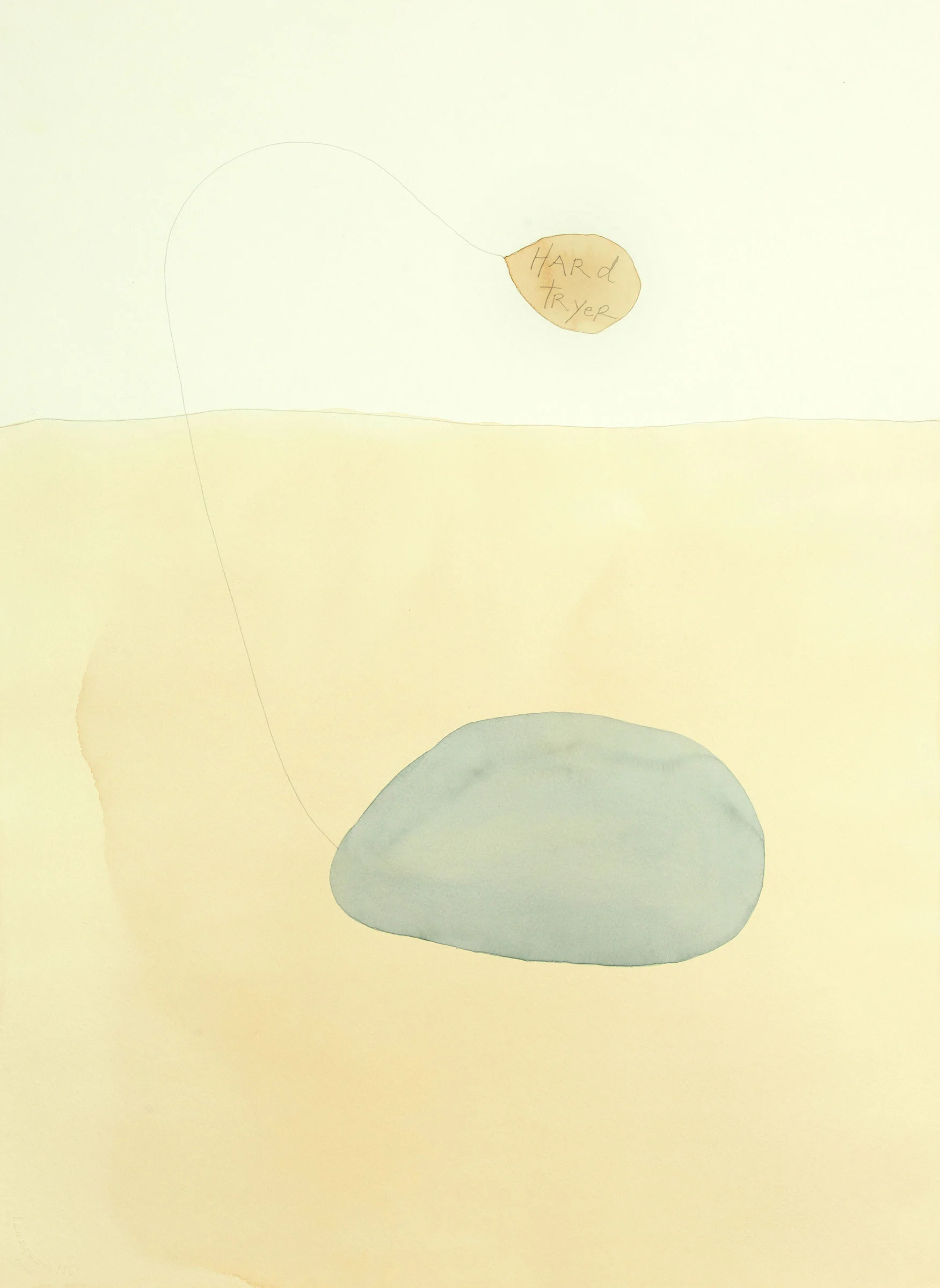 Kelly M. O'Brien, Hard Tryer . Watercolor, coffee and pencil on paper. 80 x 60 cm. ©2013.