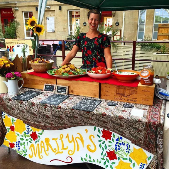 Marilyn's "home cooked food for busy people," Bath Artisan Market