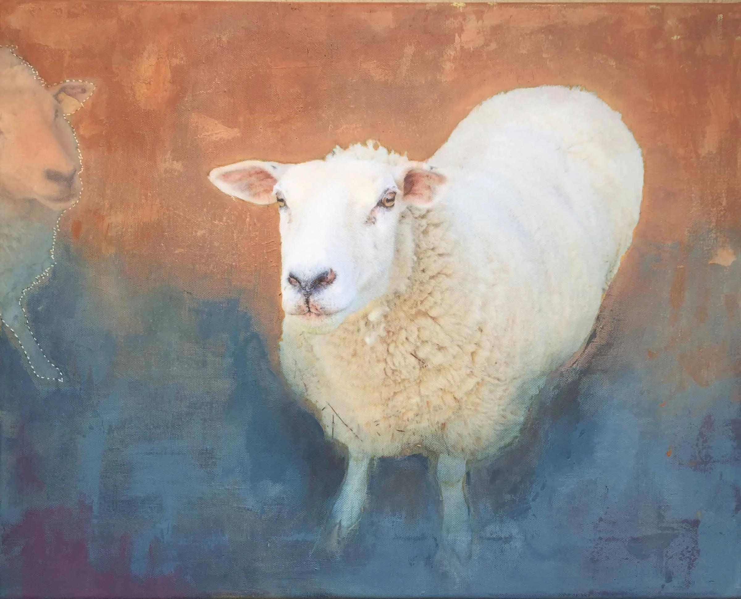 Kelly M. O'Brien, Blink and You'll Miss Her . Acrylic on C-print on canvas, 16 x 20 inches. ©2015.