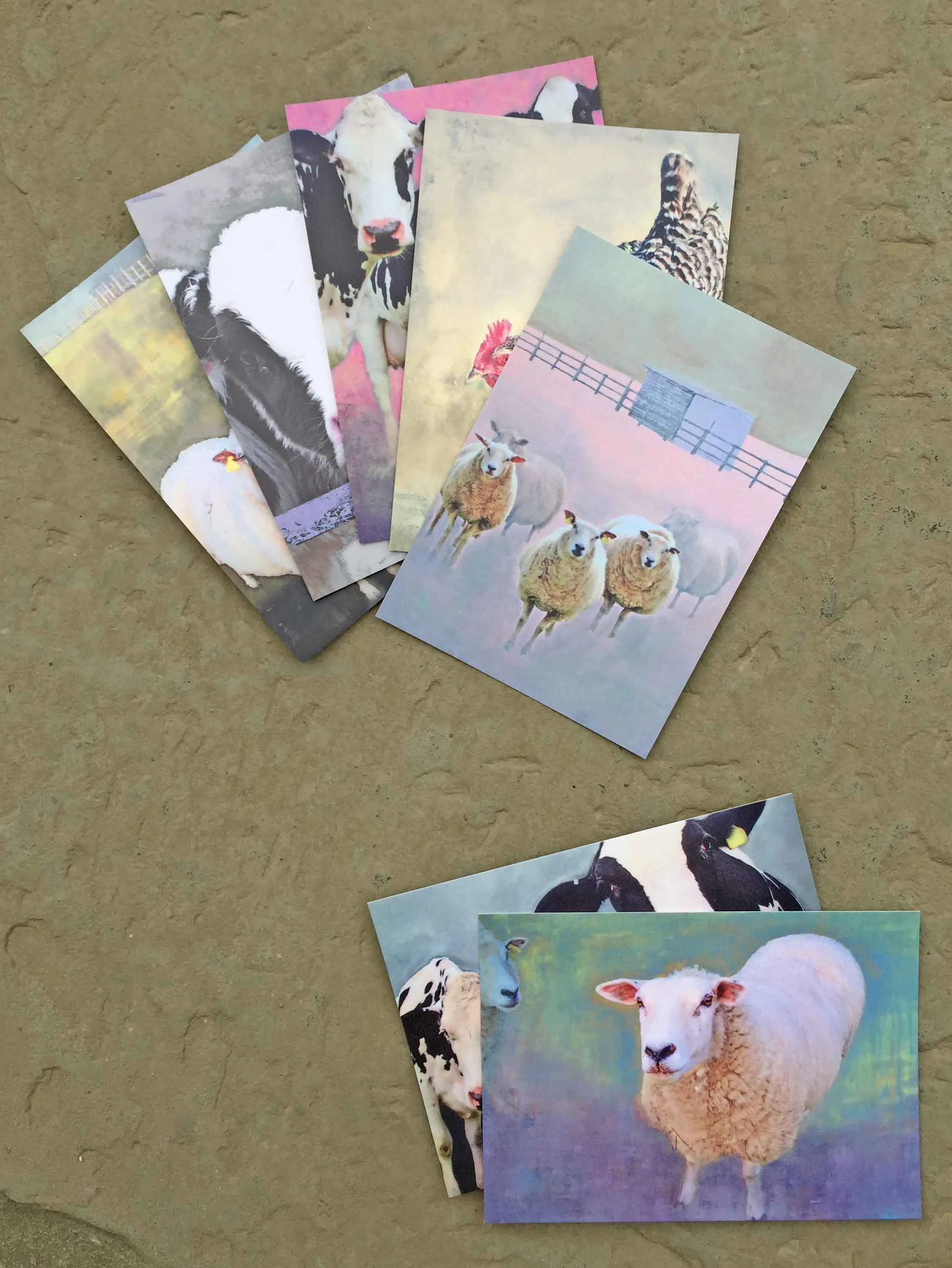 Kelly M. O'Brien, New Country series. Postcards from original paintings. ©2015.