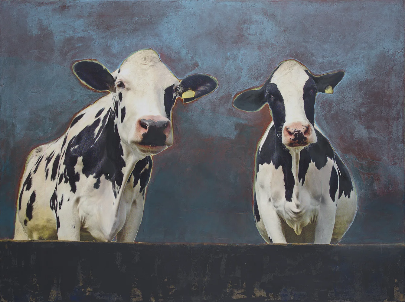 Kelly M. O'Brien, Bossy Ones . Acrylic on C-print on canvas, 30 x 40 inches. ©2015.