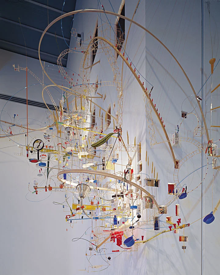 Sze, S. (1999) Seamless , installation view, "The Carnegie International 1999–2000," Carnegie Museum of Art, Pittsburgh. Available at: https://art21.org/gallery/sarah-sze-artwork-survey-1990s/#5 (Accessed: 8 December 2017).