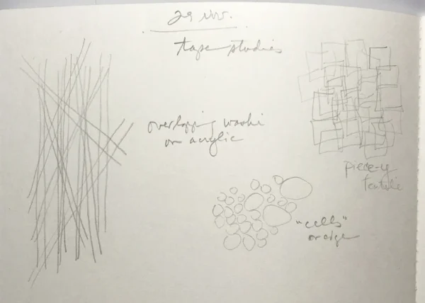 O'Brien, K. (2017) 'Tape studies', Research Methodologies . Bath Spa University. Unpublished sketchbook.