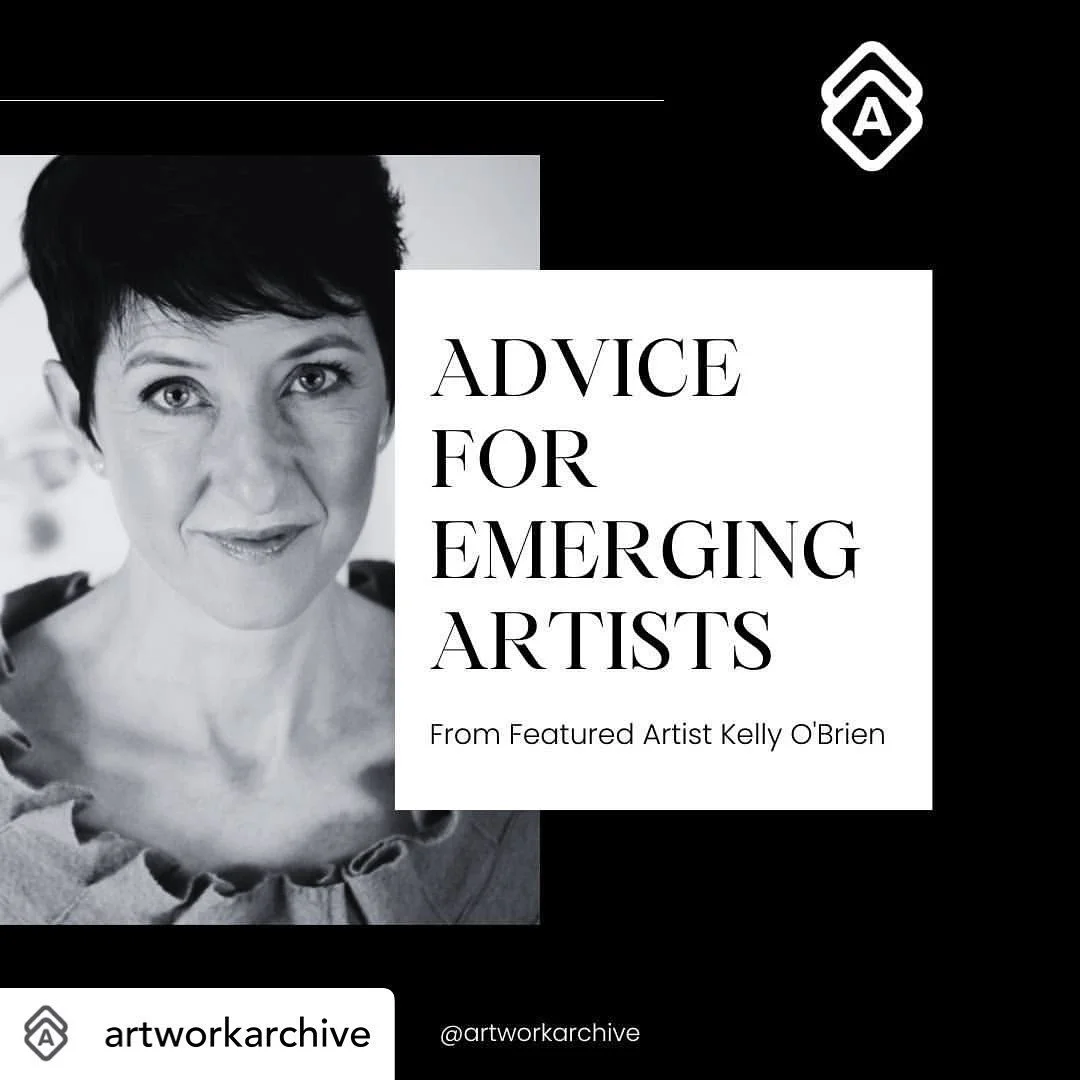 Posted @withrepost • @artworkarchive We asked Featured Artist Kelly O'Brien what advice she would give to an emerging artist. 
.
Here's what she had to say:
.
To read the full interview with @paperjoystudio, click the link in our bio, then the i