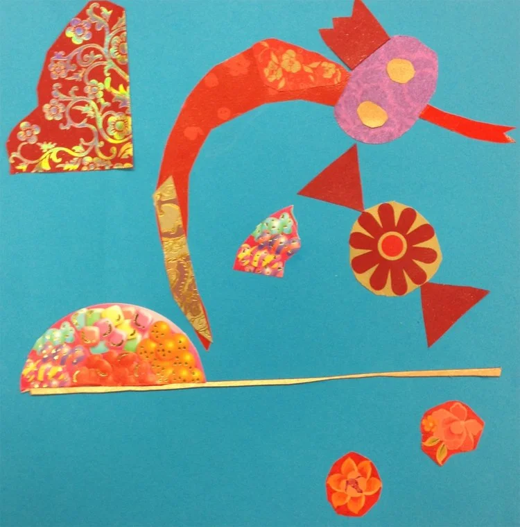 Year of the Snake—drawing with scissors like Henri Matisse