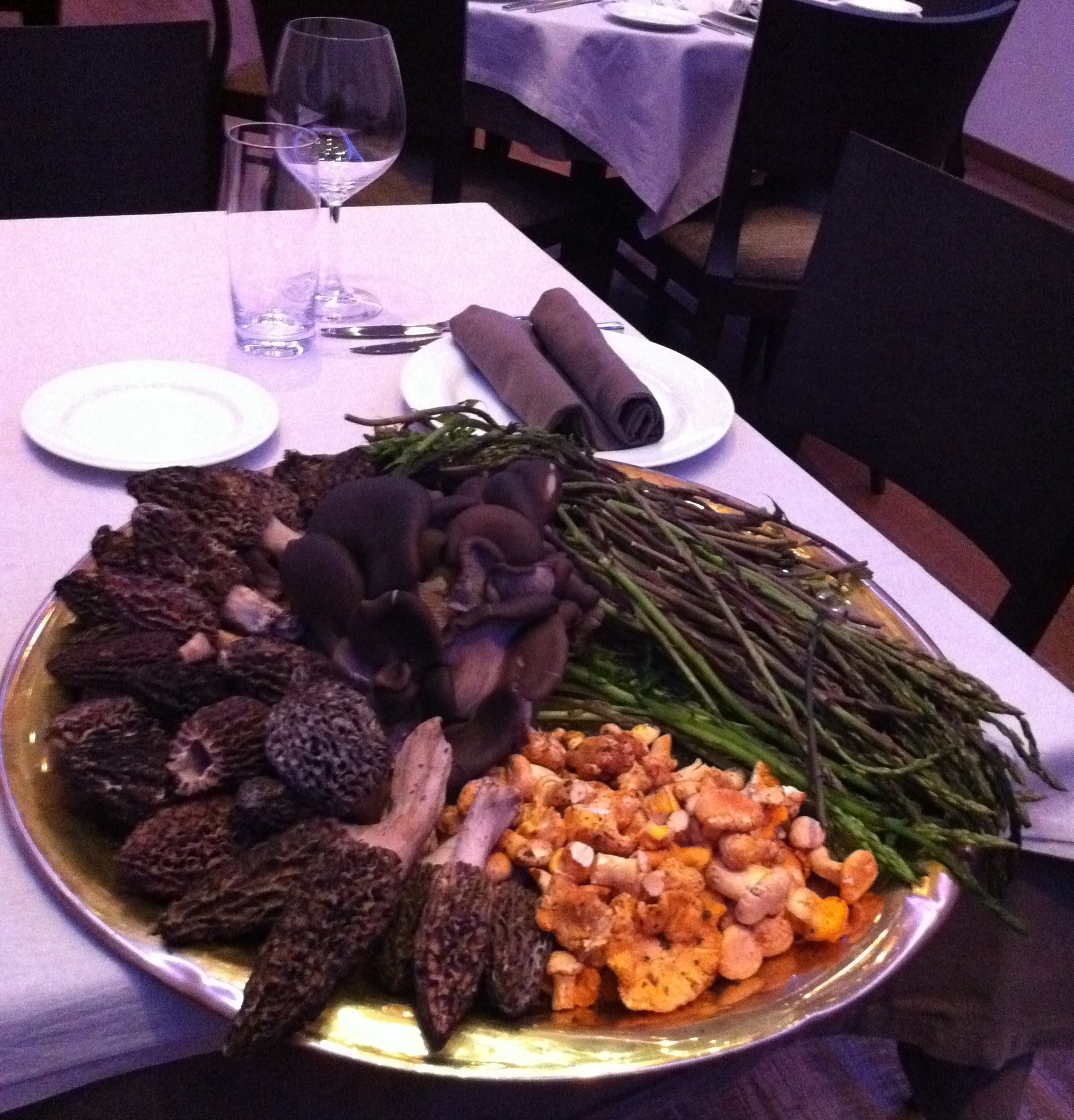 Mushrooms & 'greens' foraged from around the Vikos gorge