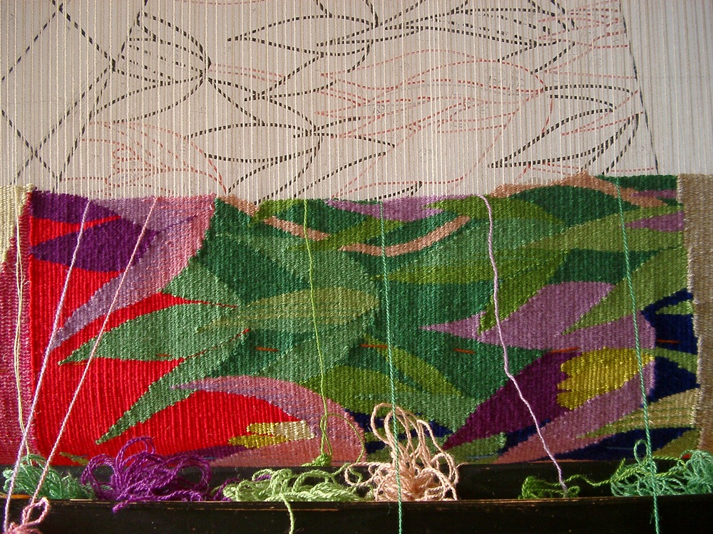 Jennie Moncur, 'Pink Admiral' in progress