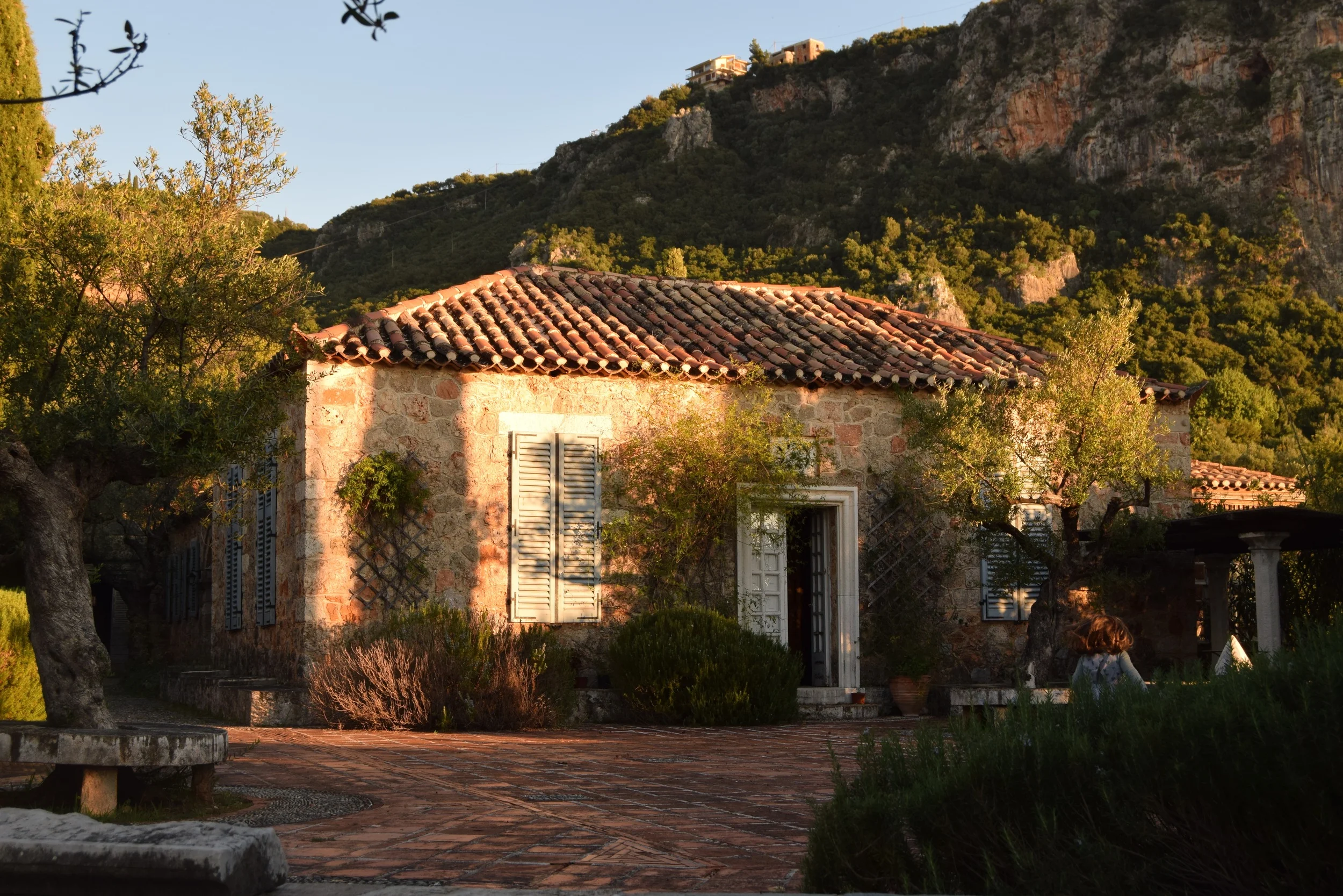 The house catching the late afternoon sun