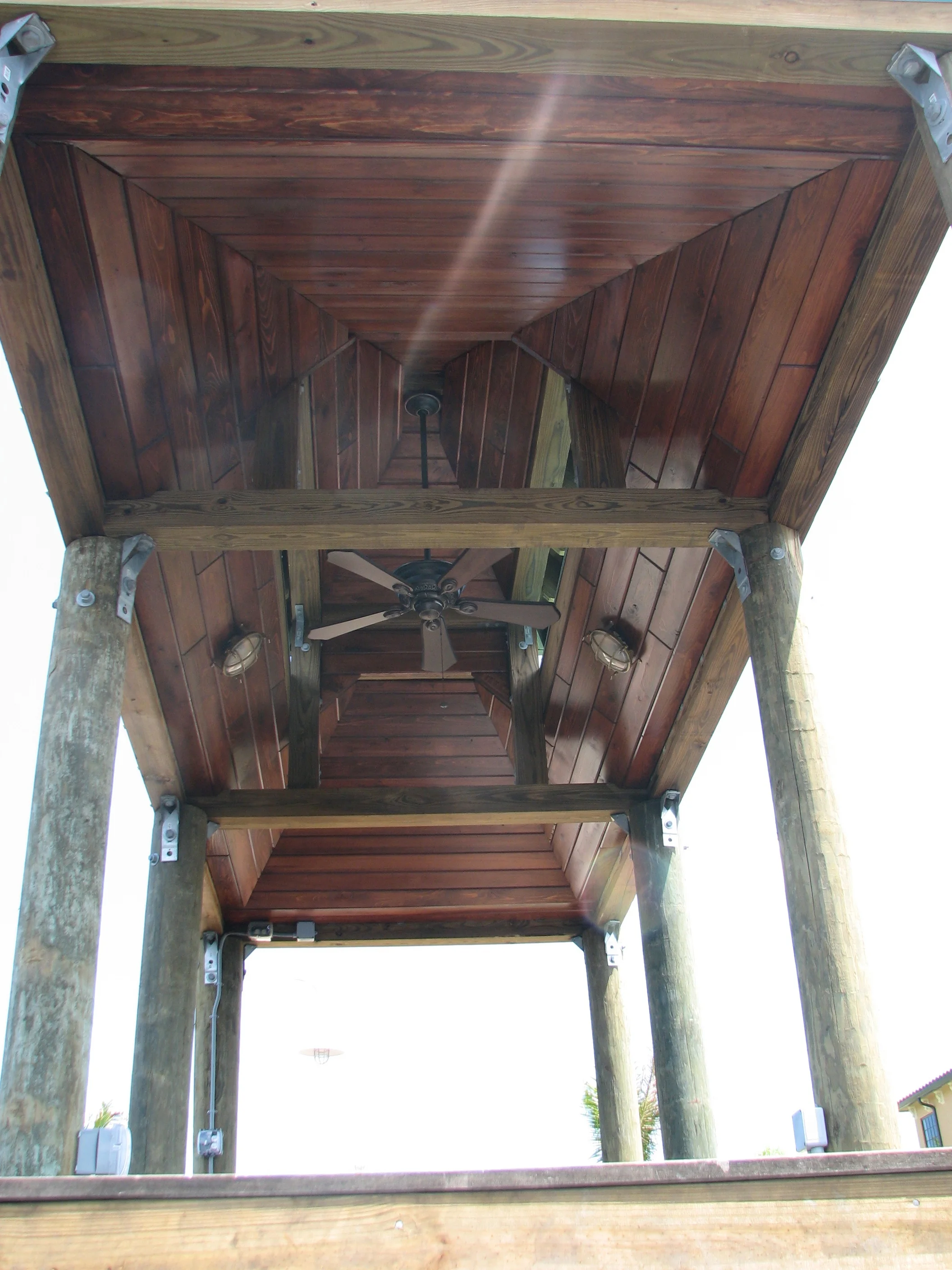 Pecky Cypress Boat House Stained Tongue and Groove Roof .jpg