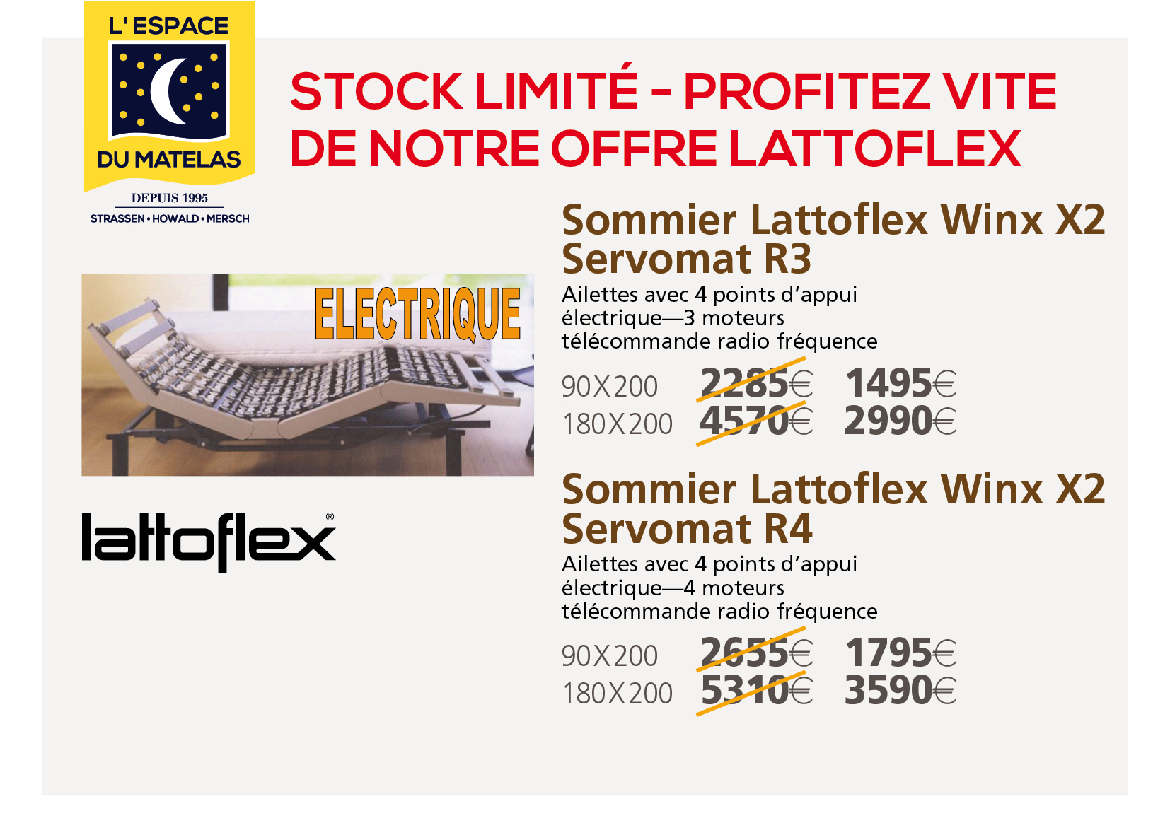 Découvrez nos offres Lattoflex - Stock limité