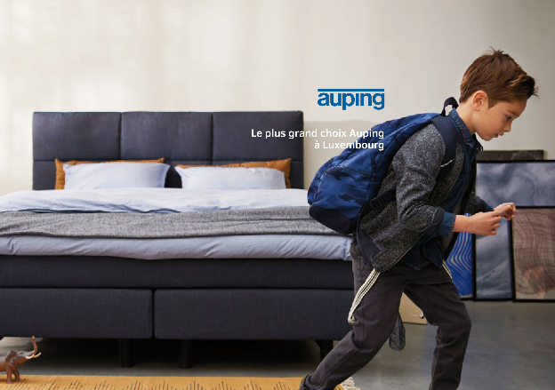 Le plus grand choix Auping de Luxembourg, c'est à Strassen! Depuis 2008, Auping Plaza Luxembourg est devenu la référence pour votre sommeil. Profitez de conseils adaptés à votre profil de dormeur et de nos services: prises de mesures gratuitement à votre domicile, personnalisation de votre lit complet, livraison et installation, reprise de votre ancienne literie. Auping rime avec qualité et expertise depuis 125 ans : 125 ans de travail passionné à la recherche du lit parfait de demain. Plus d'info ici