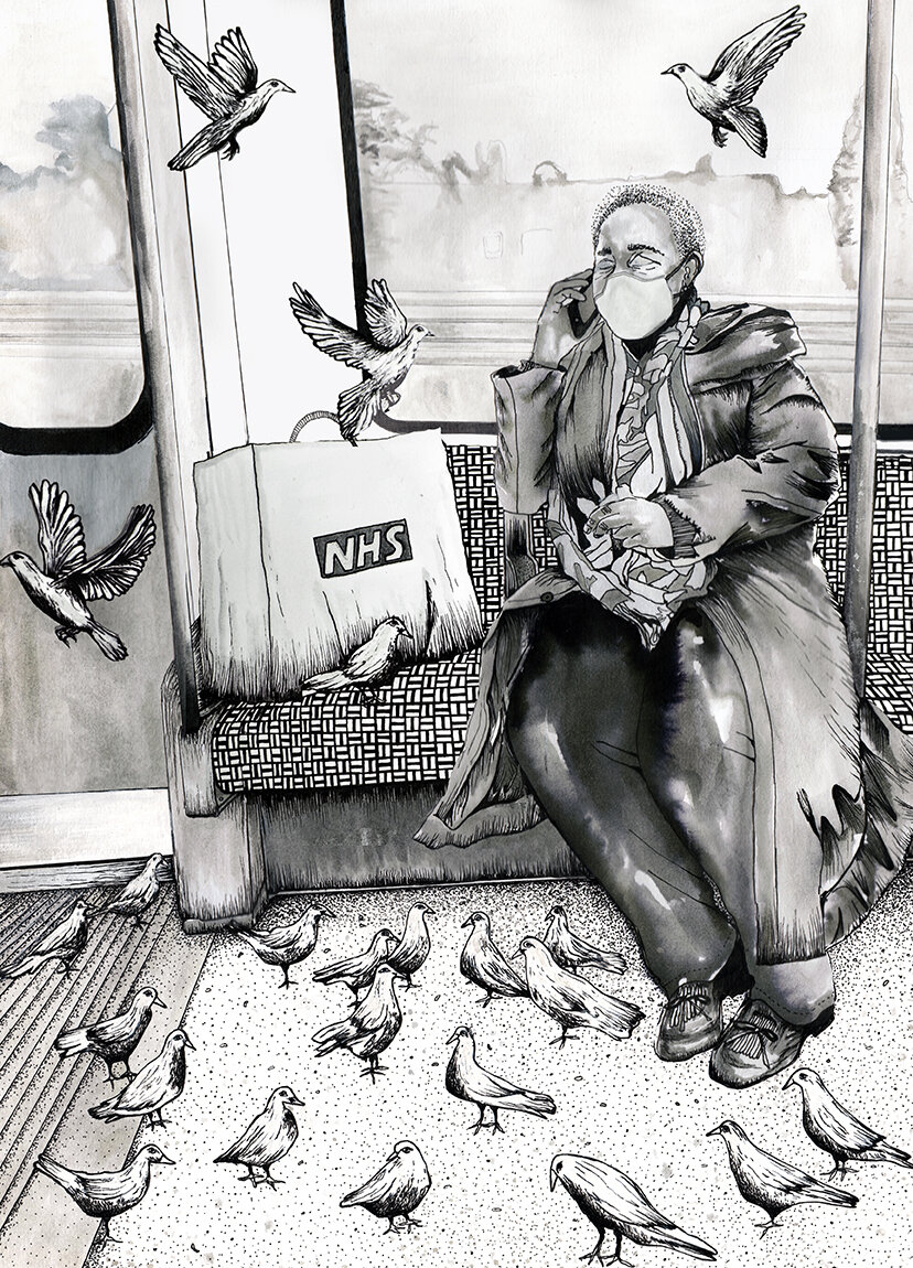 covid19 tube drawing