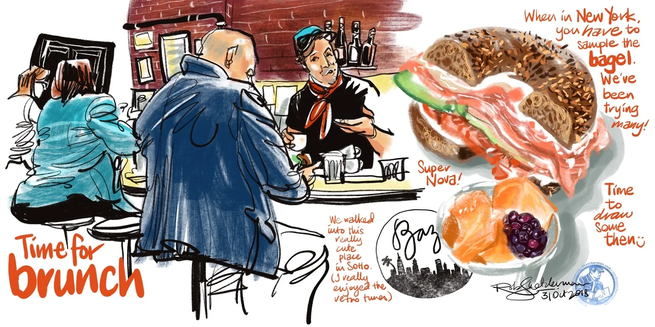 When in New York, you’ve gotta have a bagel, and we did, many times. Topped with good thick layer of cream cheese and lox is one of my fav ways to do it!