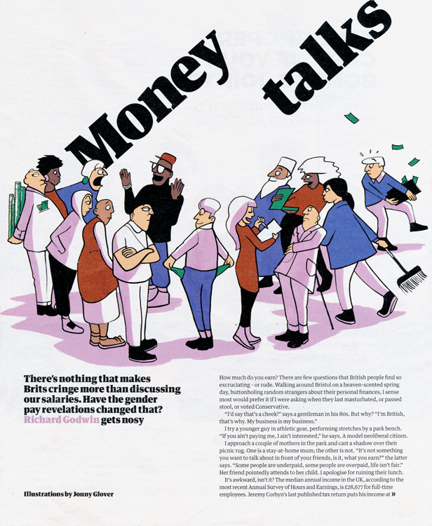 Guardian Weekend Magazine editorial illustration