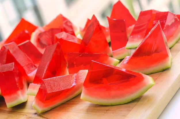 Watermelon Vodka Jelly Shots - Very low syn!