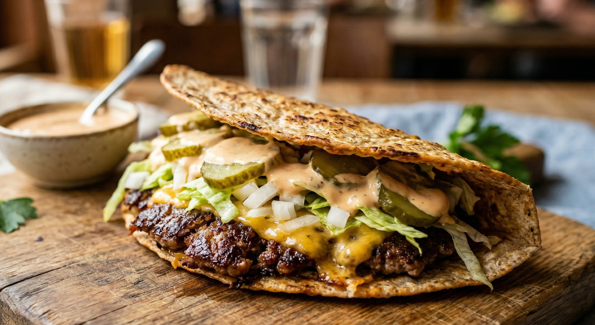 Smash Burger Tacos (0.5 swip!)