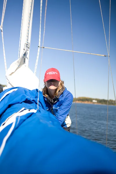 Photo taken by Mike Kayton before we put up the sails and left Annapolis, MD.
