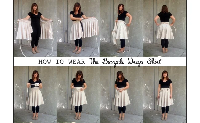 How to Wear the Bicycle Wrap Skirt (a step-by-step) Tutorial