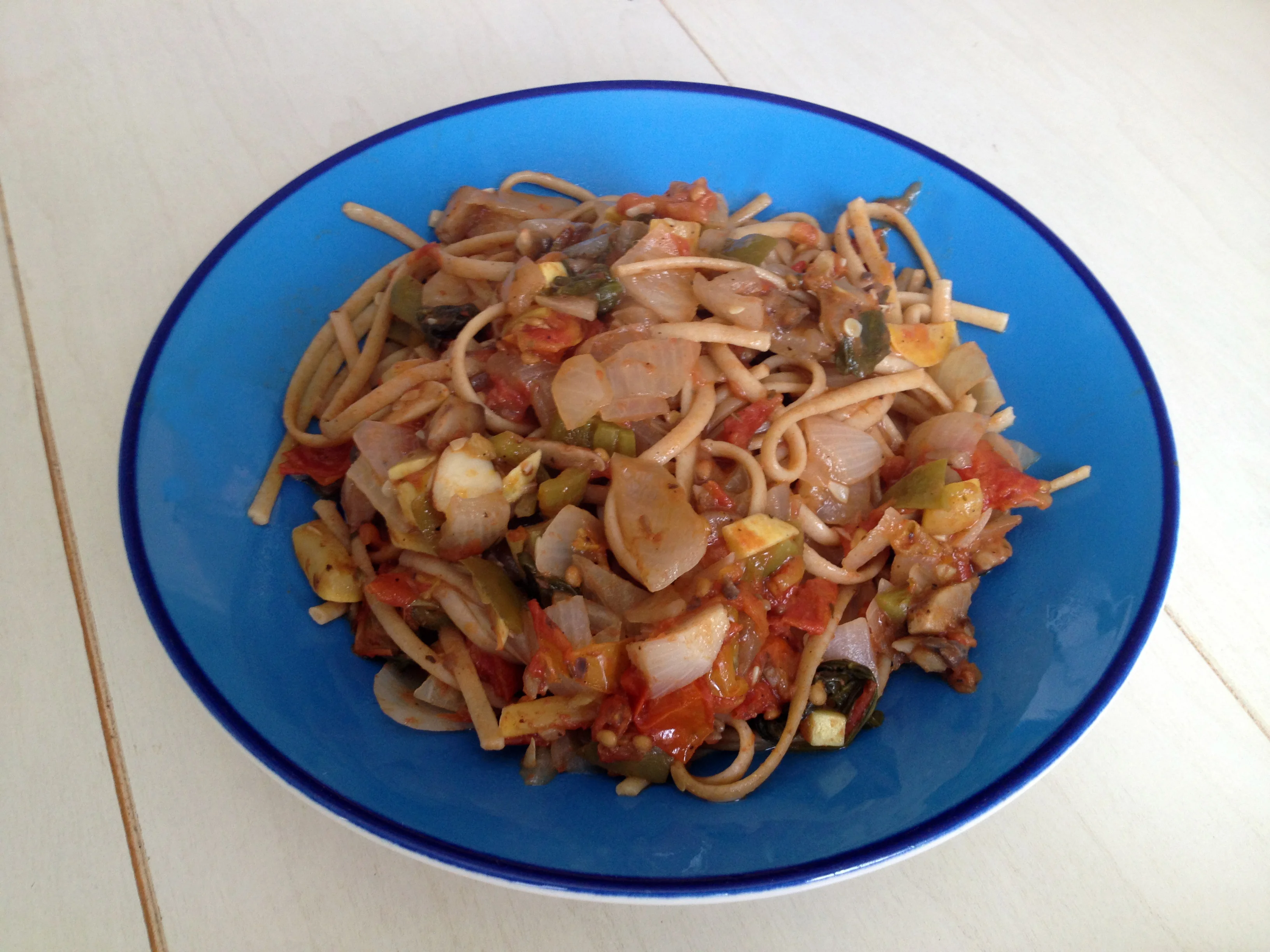 In the kitchen: summer vegetable pasta