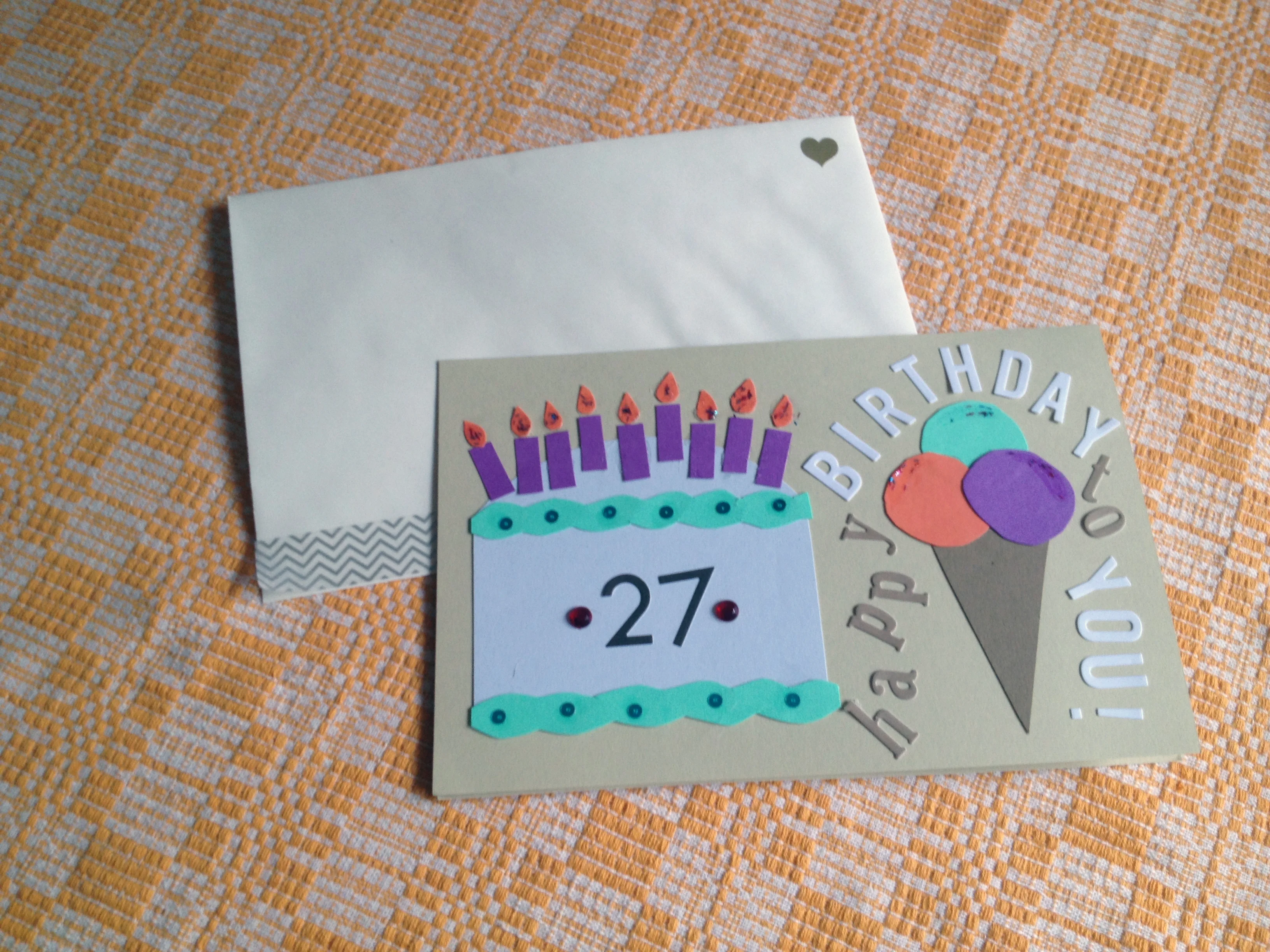 DIY: Handmade Balloon, Cake and Ice Cream Birthday Card