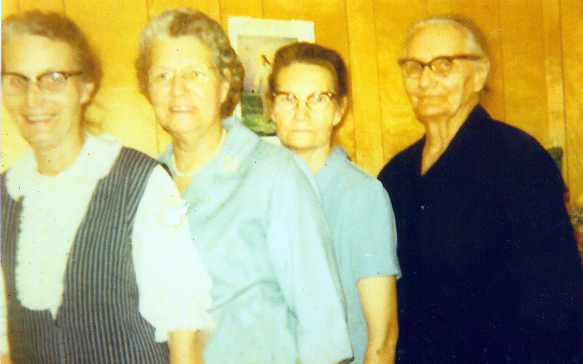 Denise's grandmother, Mommie Barnes (third for left), and her sisters (Sarah Gann, Myrtle Thorton, Pearl Barnes and Mary Gann).