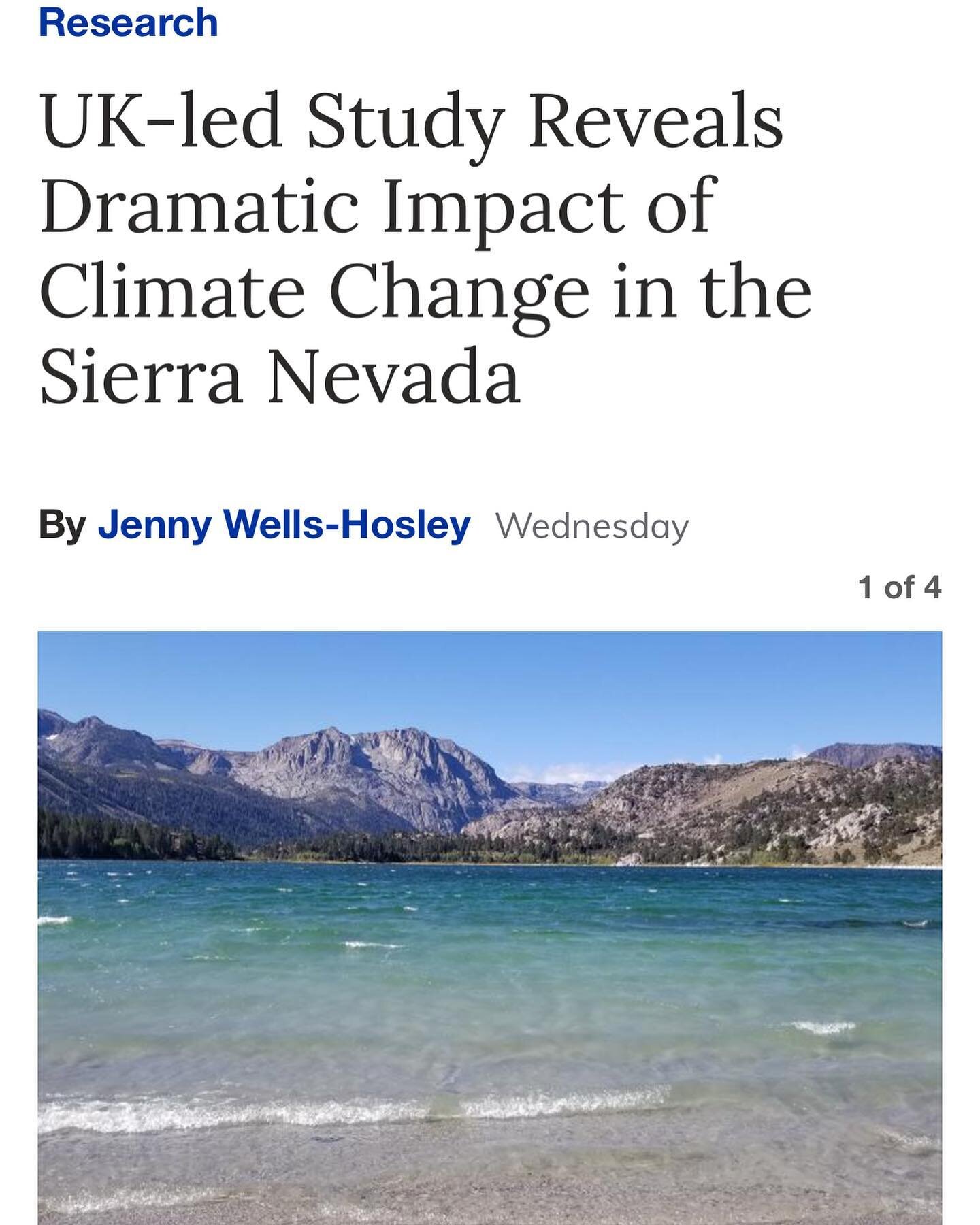 Check out this article highlighting some of our current work! Link in bio 

#research #climatechange #sierranevada #climate #change #science #lab #laboratory