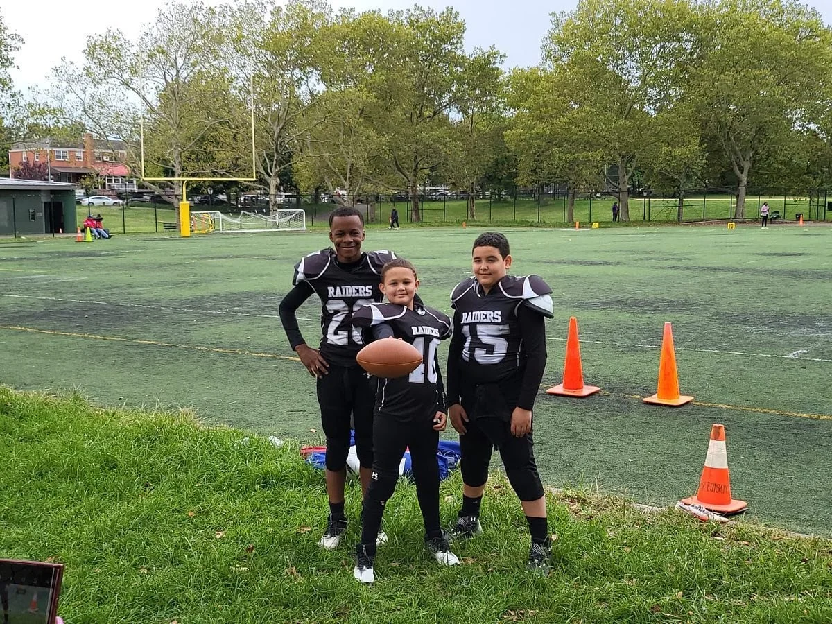 A few of our JR. Pee Wee Raider&rsquo;s this weekend vs the Queens Falcons. 

#raidernation #raiders4life #jrpeewees #baysideraiders #queensfalcons #queensfootball #queens #kissenapark #nycfootball