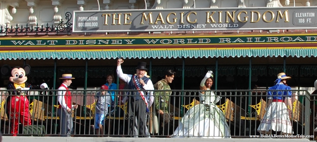 Disney Tips & Secrets - Where to Meet Tiana, from Disney's The Princess & the Frog, at Disney World. See: http://www.buildabettermousetrip.com/princess-tiana-at-disney-world Photo: Magic Kingdom opening show - Walt Disney World Resort / Florida.