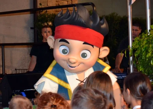 You can meet Jake, of Jake and the Never Land Pirates, in the Animation Courtyard at Disneys' Hollywood Studios theme park / Disney World - Florida.