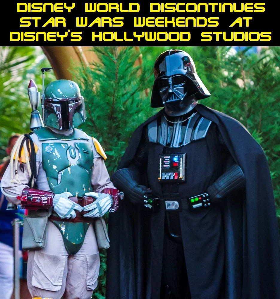 Disney World announces that they have discontinued Star Wars Weekends at Disney's Hollywood Studios. 