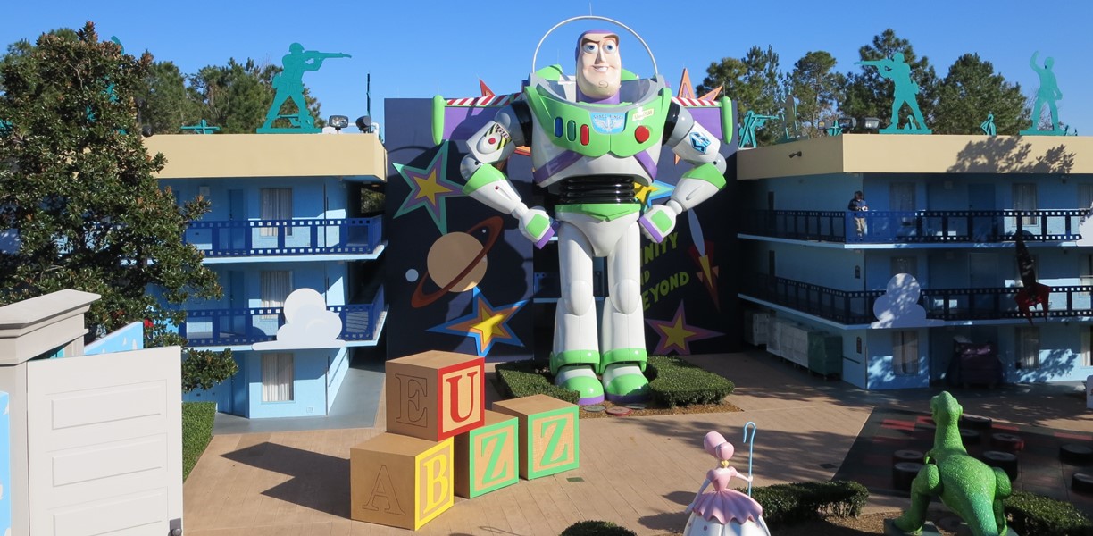 Buzz Lightyear in the Toy Story section  at Disney's All-Star Movies Resort