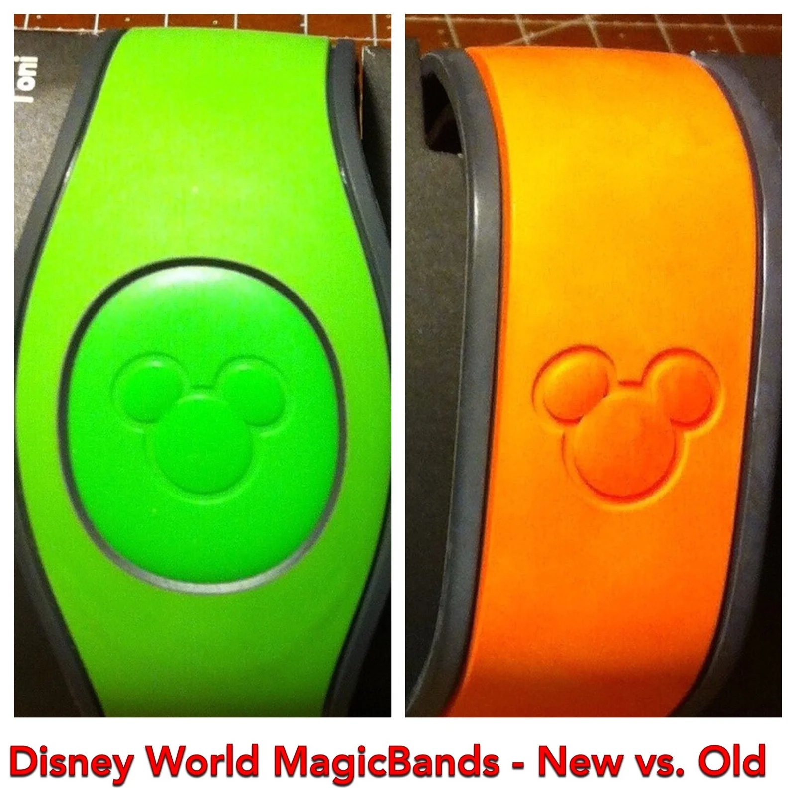 Disney World Magic Bands - New vs. Old