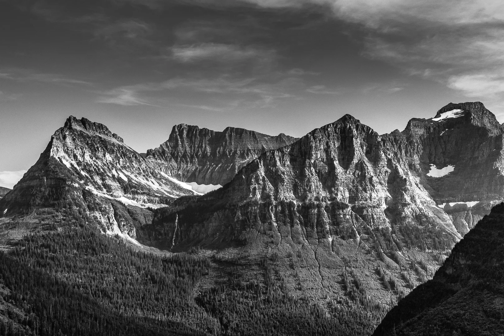 Glacier National Park in Black and White #1