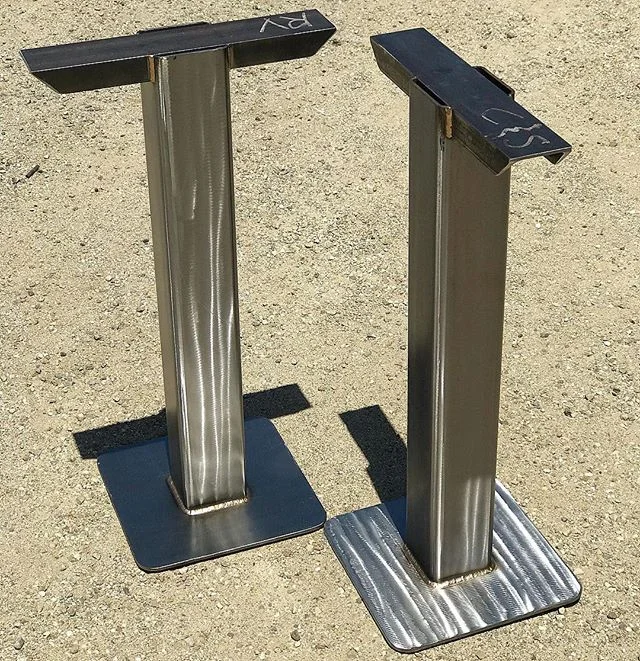 Out for delivery to my old boss @mwmason214. Table pedestals for his show room. Steel and silicon bronze fillets.
#weld #siliconbronze #tigwelding #millerwelders #woodworking #venturacounty