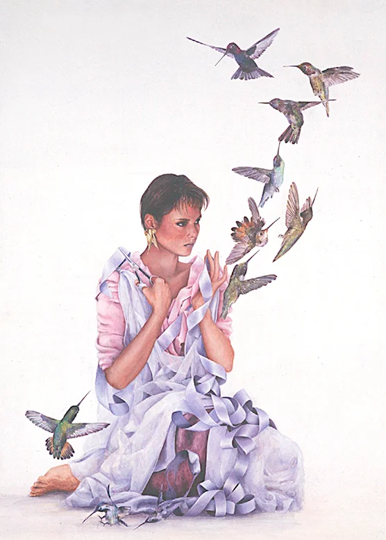 TRIMMED IN RIBBONS - original available