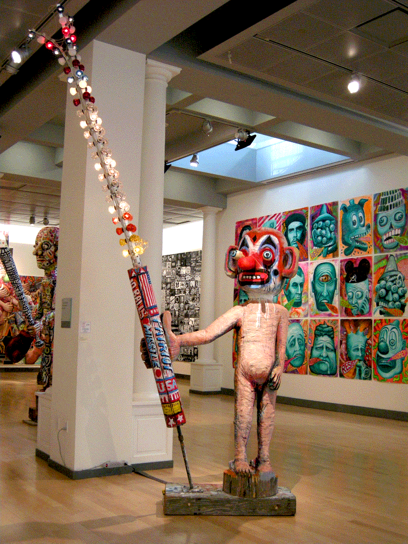 The Patriot 2013 painted wood and carnival lights 2' x 5' x 11'