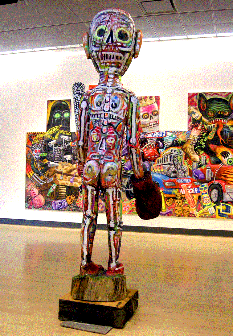 The Painted Man 2013 painted wood 3] x 6' x 10'