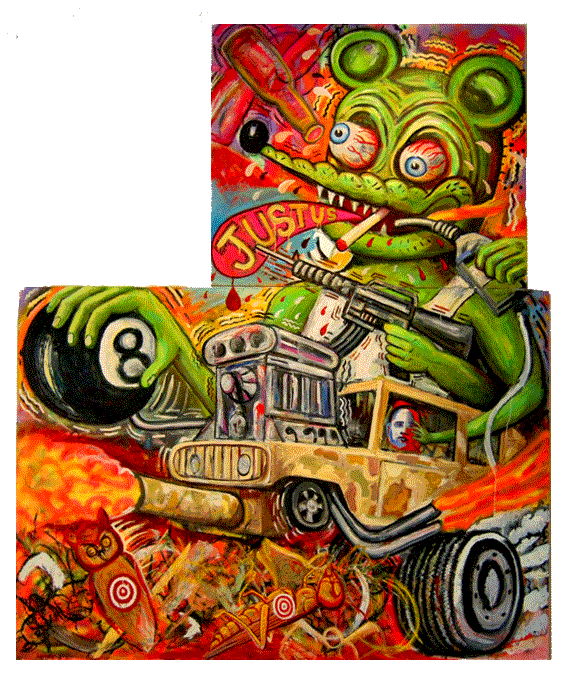 Ratfink Nation 2011 oil on canvas 114" x 95"
