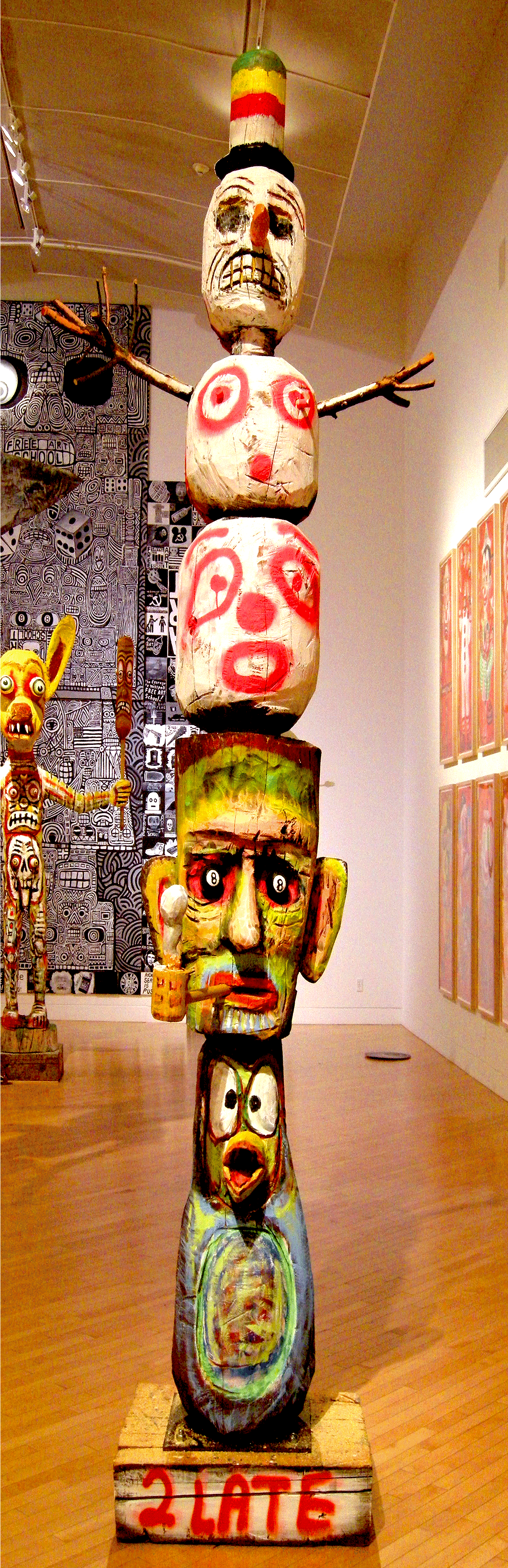 2 Late 2014  painted wood 3' x 3' x 12'  