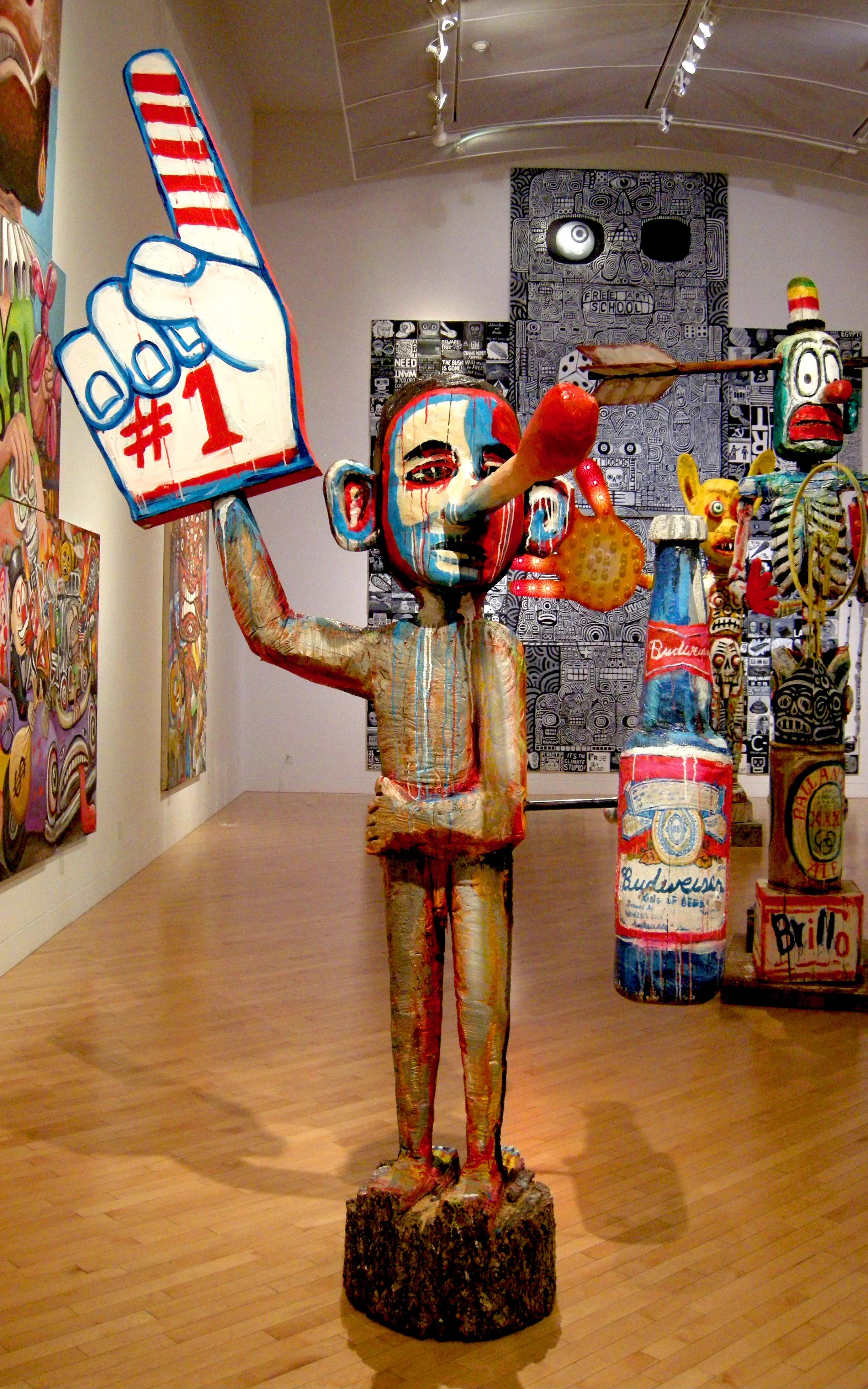 Beer and Football 2014 painted wood 4' x 8' x 9'