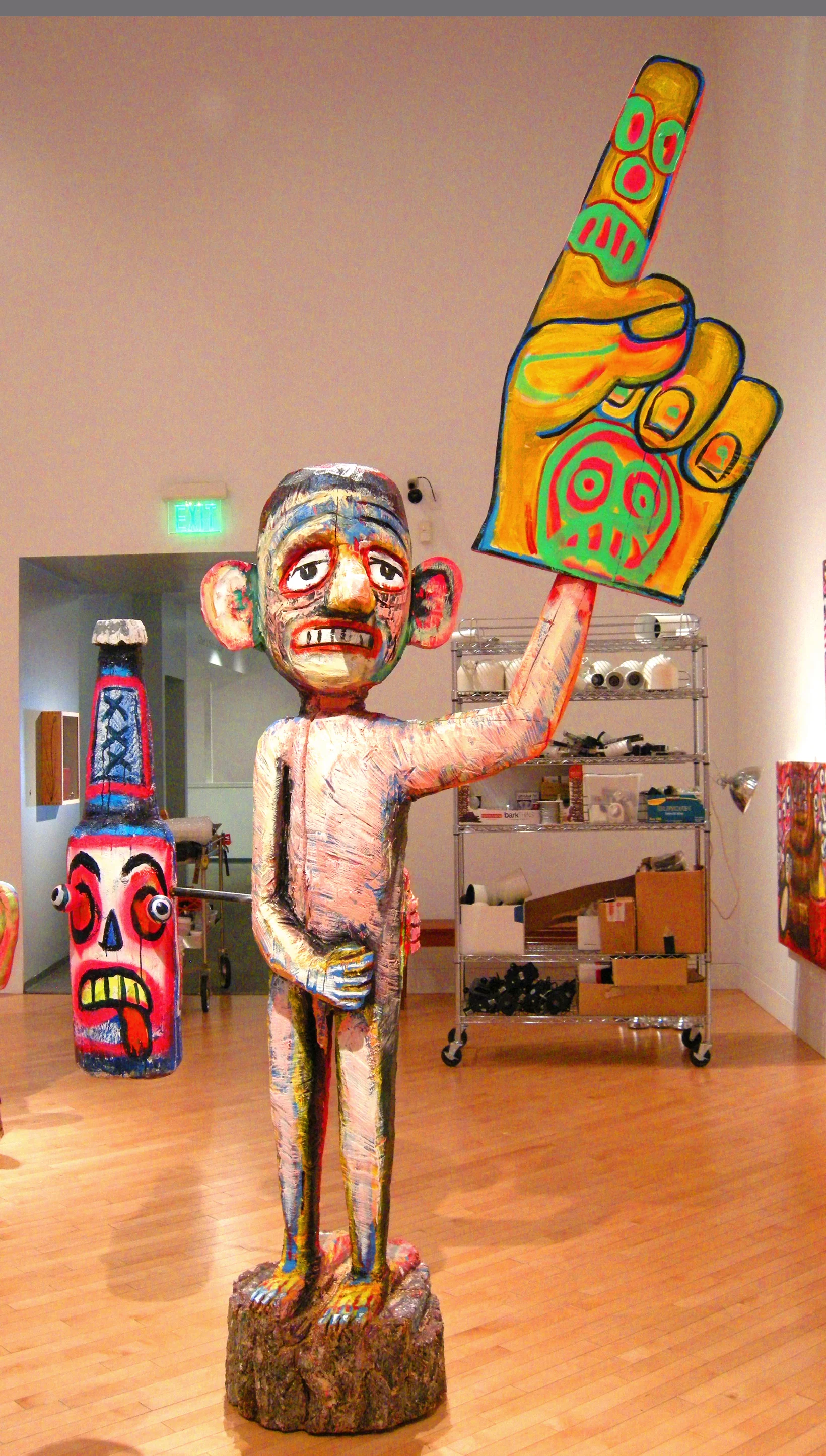 Beer and Football 2014 painted wood 4' x 8' x 9'