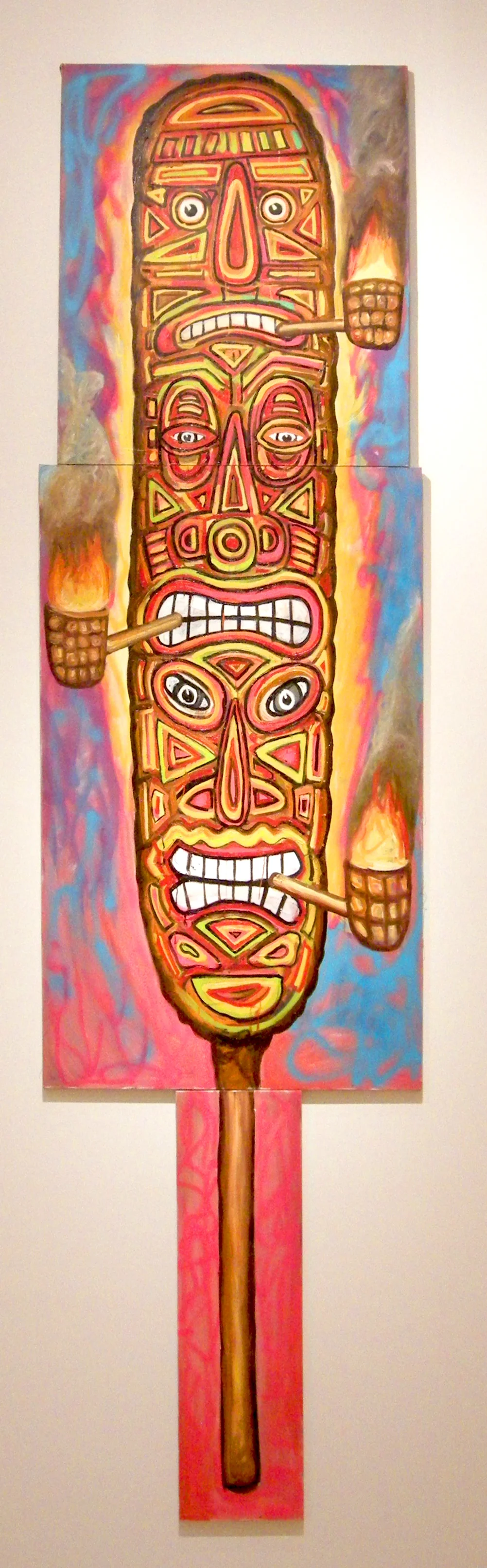 Tikidog  2014 oil on canvas 42" x 162"