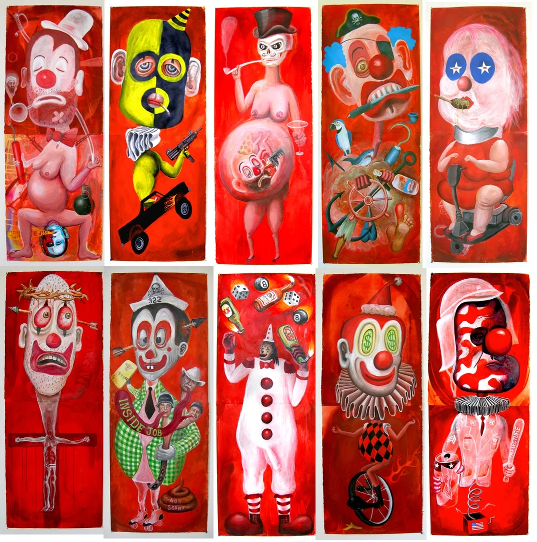 Clown Paintings: Collaboration with Jesse Albrecht